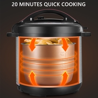 Cuisinière électrique à pression en acier inoxydable, utilisation domestique, cuisinière intelligente automatique, cuisinière instantanée numérique, pot antiadhésif 4L