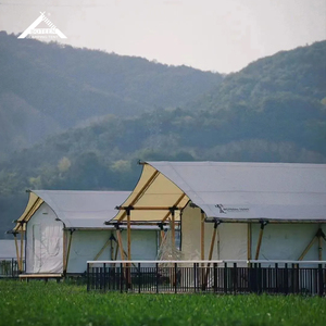 <span class=keywords><strong>Cabane</strong></span> de glamping de luxe <span class=keywords><strong>en</strong></span> toile de bois pour hôtels, maisons personnalisées-Tente de lit safari pour une vie <span class=keywords><strong>en</strong></span> plein air confortable - Product Image 3