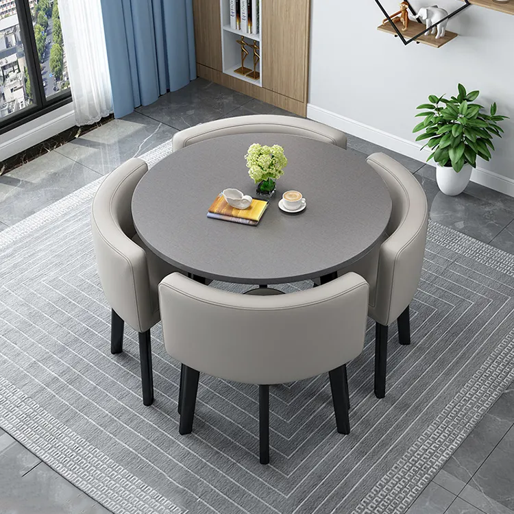 Fabrika fiyat toptan Modern dayanıklı yemek masası seti 4 kişilik yemek odası masa ve sandalyeler ev mobilya için