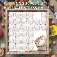 Balle anti-stress en mousse motif baseball, jouet souple à presser pour cadeaux de fête, décoration d'événements festifs, prise en charge des commandes en gros OEM ODM