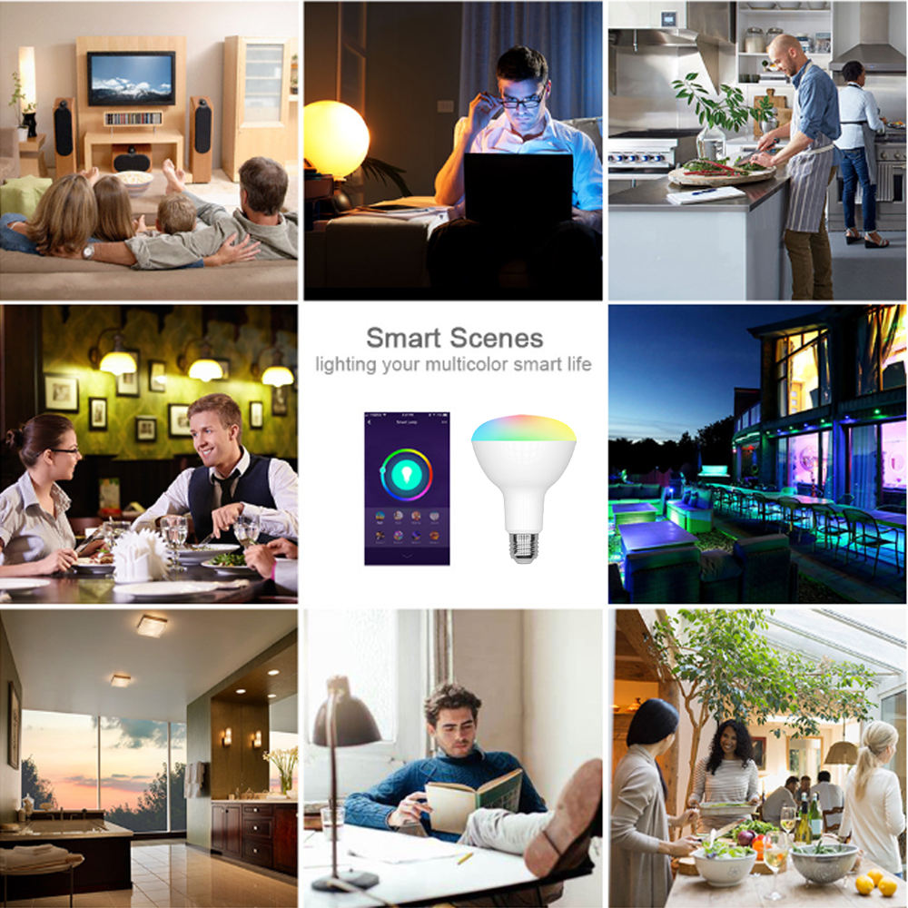 HONPNK030 Tuya Smart WiFi Light Bulb LED Bulb Alexa EU US Standard RGB Rainbow 12W Light Bulb