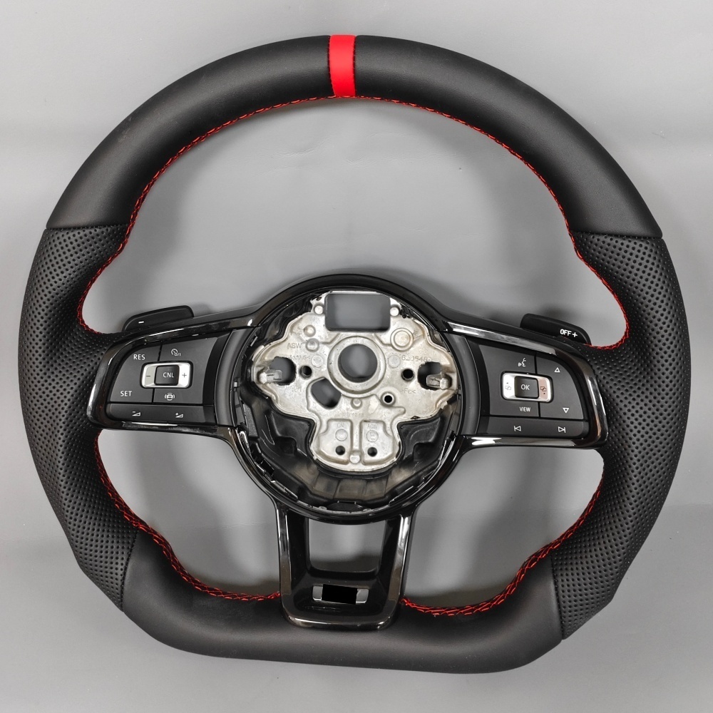 Custom Full Leather Steering Wheel (Volkswagen Fitment), photo 4