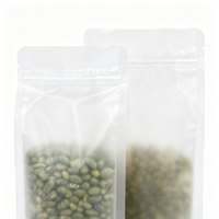 Sacs en plastique personnalisés imprimés, givrés, à fond plat, refermables avec fermeture éclair, pour emballage alimentaire de haricots secs, noix, mélanges de snacks 250g 500g