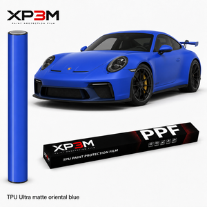Film de protection de peinture (PPF) XP3M Satin Liquid Metallic Blue Matte Satin TPU pour voiture, 7,5 mil, auto-réparant, anti-rayures, anti-jaunissement - Product Image 1