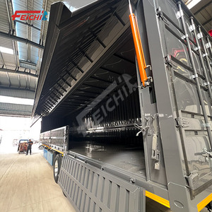 Semi-<span class=keywords><strong>remorque</strong></span> à trois essieux robuste avec ailes latérales en alliage d'aluminium pour le transport <span class=keywords><strong>de</strong></span> marchandises, avec ailes à ouverture hydraulique - Product Image 6