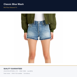 Shorts <span class=keywords><strong>en</strong></span> <span class=keywords><strong>jean</strong></span> droits à taille mi-haute pour femme, modèle <span class=keywords><strong>501</strong></span> <span class=keywords><strong>Original</strong></span>, Justin's Girl 25W - Product Image 3