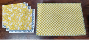 Indian Hand <b>Block</b> <b>Printed</b> Cotton Placemats - Product Image 1