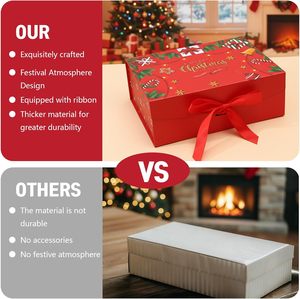 Wholesale Custom Printed Christmas <b>Gift</b> Boxes Santa Claus Snowman Design Festive Holiday Packaging Ready to Ship - Product Image 4