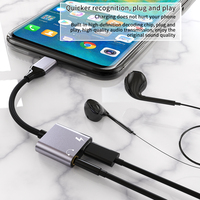 2 in 1 Type C zu 3.5mm Analog Transfer Earphone Headphone Audio Jack Adapter