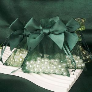 Pre-<b>tied</b> Organza Bag with Bow 15x20cm Drawstring Sheer Organza Bags Mesh Pouch Toy Candy Packaging Jewelry Earring Bag - Product Image 4