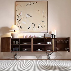 Meuble TV de salon OEM moderne et personnalisé en acier inoxydable robuste avec panneau en bois, meuble de rangement pour chaussures et console - Product Image 4