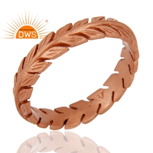 Anillo de Compromiso y Boda de Plata de Ley 925 Chapado en Oro Rosa de 18 Quilates, Joyería de Plata Lisa al por Mayor - Product Image 2