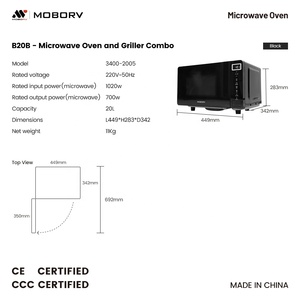 Accesorios para Autocaravana MOBORV 2025 Combo de <span class=keywords><strong>Horno</strong></span> de <span class=keywords><strong>Microondas</strong></span> de Inducción <span class=keywords><strong>con</strong></span> Parrilla Certificado CE para RV Caravana y Vehículos de Camping - Product Image 2