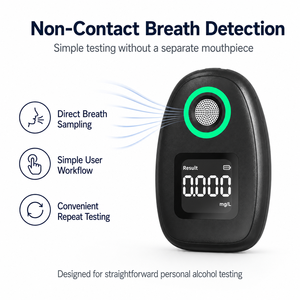 Mini éthylotest sans contact avec écran numérique clair, conception rechargeable pour la vente en gros - Product Image 4