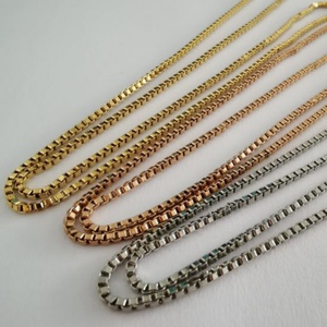 Collier pour homme de haute qualité en acier inoxydable plaqué or, chaîne carrée, bijoux XR, cadeau pour fiançailles, mariage, fête, décontracté/sportif - Product Image 3