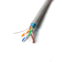 Harga Grosir Kabel Jaringan Indoor/Outdoor 4P*0.57mm FTP Cat5/Cat6/Cat7 23/24AWG Tembaga Murni/CCA Single Shielding 305M