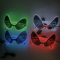 Lunettes de soleil lumineuses LED SHENGDIAN SD-YJ-02 Alien Et Personality Cool, verres noirs, pour fêtes, Noël, Pâques, Halloween pour enfants