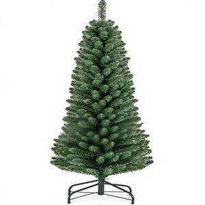 Árbol Artificial de Pino Delgado de 6 Pies, Ramas Exuberantes de Formación Rápida, Soporte Metálico Plegable, Decoración Navideña - Product Image 1