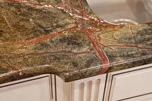 Marmol Granit Rainforest Green Brown Veins Marble Slab Low Price Tropical Indian Rain Forest Green Marble Tile