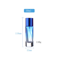 Botol Parfum Kaca Isi Ulang Warna-warni Mewah Tutup Sekrup 30Ml Kosmetik Botol Parfum Semprot Kosong Bulat