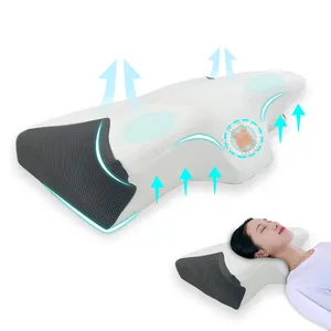 Grosir kustom kupu-kupu ergonomis ortopedi serviks memori busa bantal tempat tidur leher