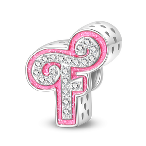 Produttore lettera Charm rosa piccola lega d'argento metallo zircone 26 lettere <span class=keywords><strong>A-Z</strong></span> Charm per la creazione di gioielli fai da te accessori all'ingrosso - Product Image 5