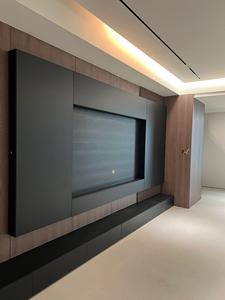 Lemari Dinding Gaya Sederhana Modern untuk TV, Furnitur Ruang Tamu Pabrik yang Dapat Disesuaikan dengan Panel Kayu LED Terintegrasi - Product Image 3