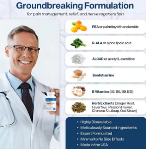 120 Cápsulas de Fórmula de Apoyo Nervioso con Complejo de Vitamina B, Ácido Alfa Lipoico, Suplemento para el Alivio del Nervio Ciático - Product Image 3