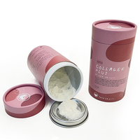 Boîte d'emballage compacte à paillettes personnalisée avec couvercle shaker pour poudre libre de collagène protéiné en vrac