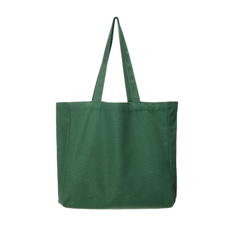 Bolsa de ombro feminina de lona de algodão resistente, sacola ecológica dobrável para compras, sacola reutilizável para mulheres, sacola grande