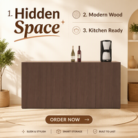 Buffet/Meuble de rangement de style moderne en bois pour cuisine, salle à manger, salon, écologique et modulaire