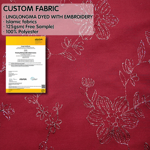 <span class=keywords><strong>2026</strong></span> Neues Design 125gsm Linglongma Gefärbter Stoff mit Stickerei 100% Polyester Gewebter Stoff für Damenkleidung und Röcke - Product Image 1