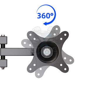 Support mural TV Full Motion Support TV rotatif à 360 °, capacité de 10kg Pivotant à 180 ° Inclinaison de ± 15 ° pour écrans de 10 à 26 "Usine directe - Product Image 3