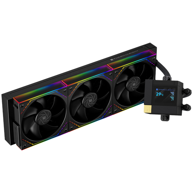 For Core Matrix 360 Vision ARGB Black White AIO CPU Liquid Cooler 360mm Fluid Bearing Copper Aluminum Heatsink PWM Fan