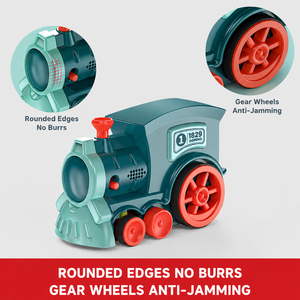 Jouet de train automatique éducatif pour enfants, véhicule de construction de blocs <span class=keywords><strong>électrique</strong></span>s, jouet interactif d'apprentissage STEM pour enfants - Product Image 2