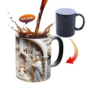 Temperature Activated Magic <b>Tumbler</b> Mug 11Oz Reusable <b>Ceramic</b> Cup for Custom Logo Printing - Product Image 2