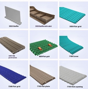 Yüksek sıcaklık PP zincir plaka modülü plastik örgülü konveyör bandı düz gıda sınıfı ambalaj için kullanılan torna konveyör bant - Product Image 5