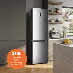 310L Double Door Fridge Freezer Home Use OEM ODM Factory Direct Sale No Frost Bottom-Freezer <b>Refrigerator</b> 310L Large Capacity Do - Product Image 4