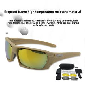 Venta al por mayor Amore Tactical Gafas protectoras sin montura CS <span class=keywords><strong>Real</strong></span> Shooting Gafas resistentes a impactos Marco ignífugo Lucha contra incendios - Product Image 4
