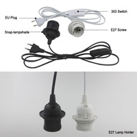 1.8M longueur de ligne E27 douille de lampe à LED a250V 4A 303 adaptateur de support de lampe marche/arrêt pour support de douille de Suspension de lumière LED
