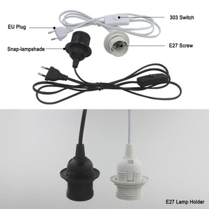 1.8M longueur de ligne <span class=keywords><strong>E27</strong></span> douille de lampe à LED a250V 4A 303 <span class=keywords><strong>adaptateur</strong></span> de support de lampe marche/arrêt pour support de douille de Suspension de lumière LED - Product Image 4