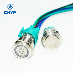 19MM 22MM 12V 10A işıklı LED su geçirmez anlık mandallama Metal araba tekne anahtarı pirinç <span class=keywords><strong>Push</strong></span> <span class=keywords><strong>Button</strong></span> IP67 IP65 seviye 3A Max - Product Image 1