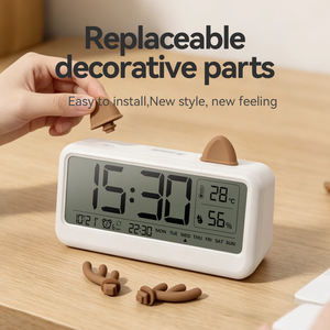 Reloj <span class=keywords><strong>Despertador</strong></span> Inteligente con Calendario Digital, Humedad, Temperatura, Función de Snooze, Lámpara de Luz, para Dormir, Niños, Dormitorio Infantil - Product Image 3