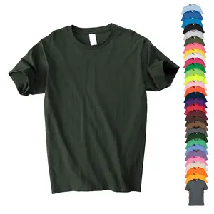 Винтажная Мужская футболка TS60107 Boxy Fit из 100% хлопка, оригинальная зеленая футболка с принтом на заказ, футболки оверсайз с графическим принтом