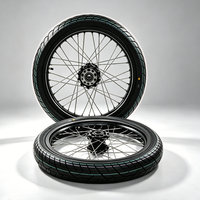 Juego de Ruedas W OEM SuperMoto 100/80-17 130/70-17 para Surron Light Bee, Neumáticos Lisos para Motocicleta Eléctrica Todoterreno