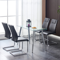 Ensemble de meubles de salle à manger nordique de luxe moderne pour maison restaurant 4 tables à manger avec dessus en bois mdf 6 places