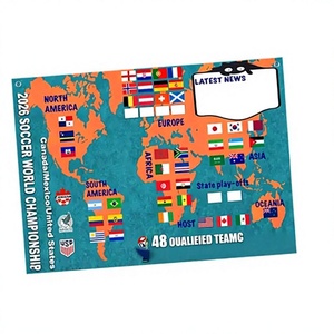 2026 Soccer World Championship Map <b>Poster</b> 48 Qualified Teams Wall Decoration - Product Image 1