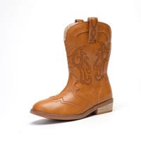 Automne enfants bottes filles vêtements décontractés chaussures enfant en bas âge tirer sur Western Cowboy mode confort botte