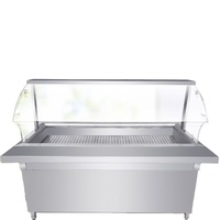 Matériel de restauration commercial, bain-marie, chauffe-plats pour buffet, table à vapeur pour buffet avec vitre