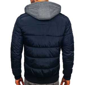 Vente en gros mode veste décontractée noire avec sweats à capuche en polaire vestes pour hommes de Chine fournisseur manteaux d'hiver pour hommes - Product Image 5